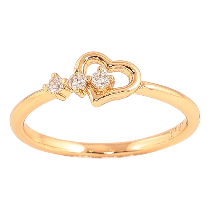Кольцо Xuping цвет Позолота 18K "Сердечко с кристаллами"  фото №17
