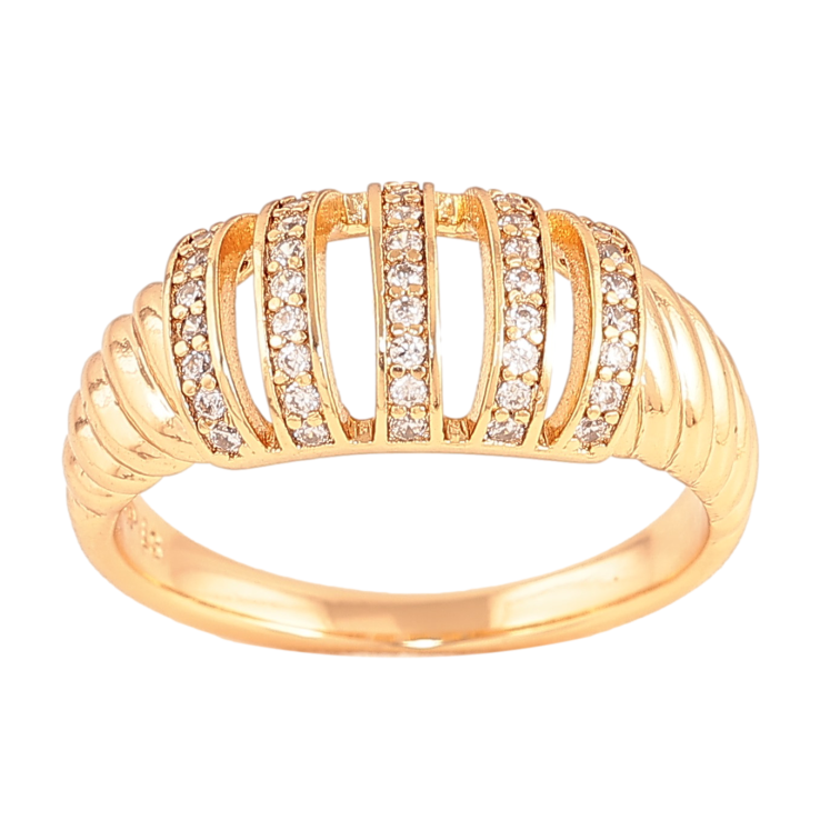 Каблучка Xuping колір Позолота 18K "Візерунок з кристалами" фото №21 Каблучка Xuping колір Позолота 18K "Візерунок з кристалами" фото №21