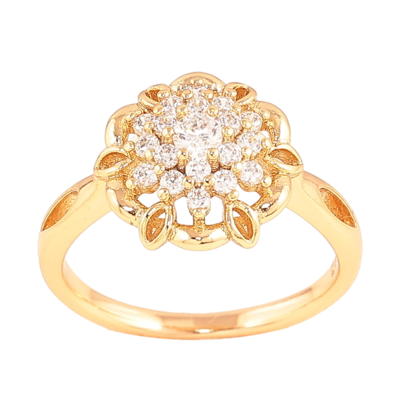 Каблучка Xuping колір Позолота 18K "Квітка з кристалами" фото №8