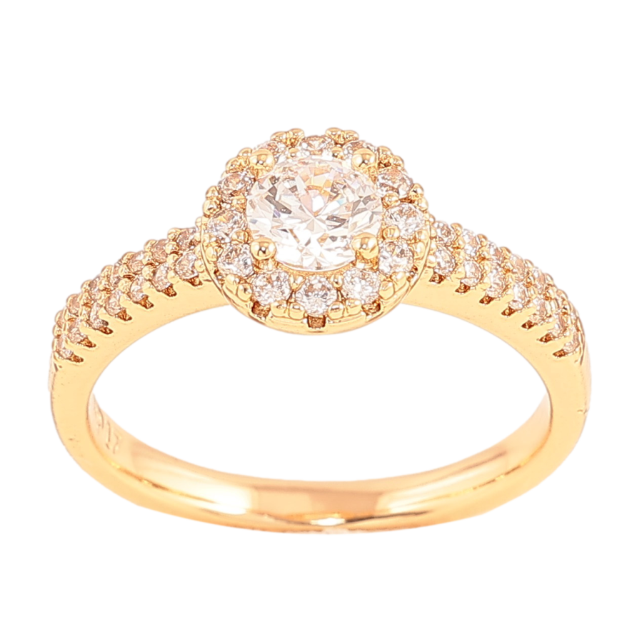 Кольцо Xuping цвет Позолота 18K "Узор с кристаллами" фото №1 Кольцо Xuping цвет Позолота 18K "Узор с кристаллами" фото №1