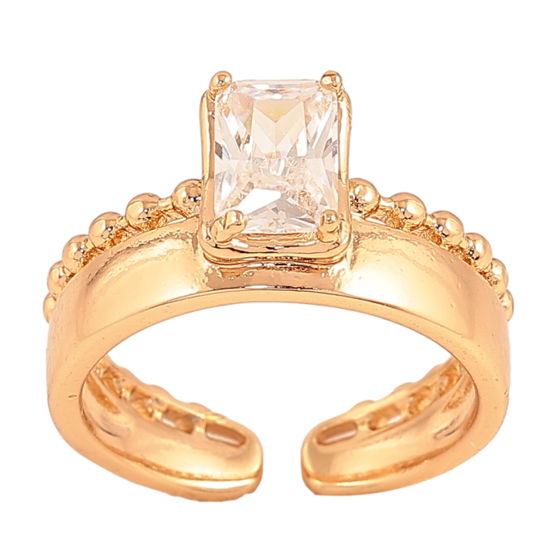 Каблучка Xuping колір Позолота 18K "Візерунок з кристалом" фото №18