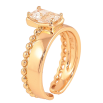 Каблучка Xuping колір Позолота 18K "Візерунок з кристалом" фото №2