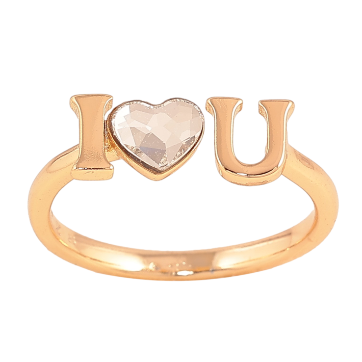 Каблучка Xuping колір Позолота 18K "I Love You" фото №1