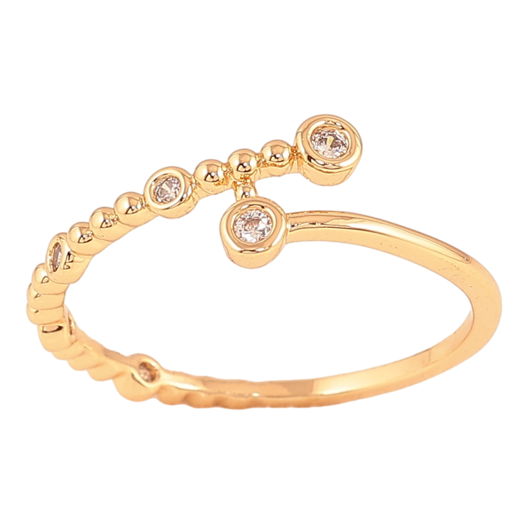 Кольцо Xuping цвет Позолота 18K "Узор с кристаллами" фото №5 Кольцо Xuping цвет Позолота 18K "Узор с кристаллами" фото №5