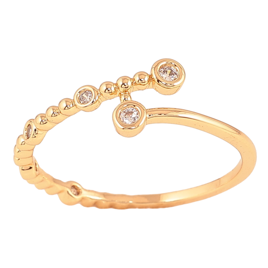 Кольцо Xuping цвет Позолота 18K "Узор с кристаллами" фото №1 Кольцо Xuping цвет Позолота 18K "Узор с кристаллами" фото №1