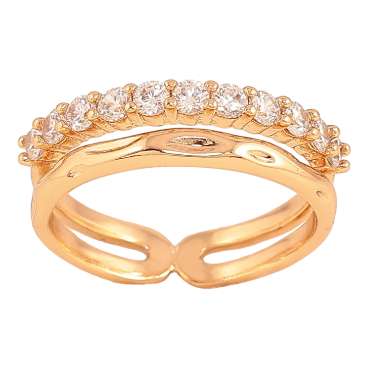 Каблучка Xuping колір Позолота 18K "Візерунок з кристалами" фото №17 Каблучка Xuping колір Позолота 18K "Візерунок з кристалами" фото №17