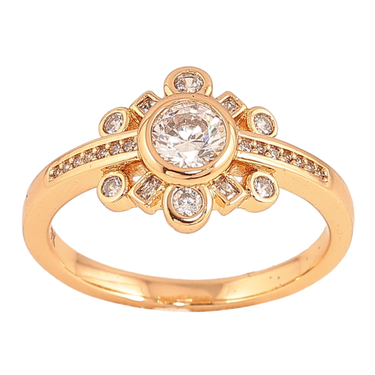 Каблучка Xuping колір Позолота 18K "Візерунок з кристалами" фото №15 Каблучка Xuping колір Позолота 18K "Візерунок з кристалами" фото №15