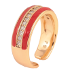 Кольцо Xuping цвет Позолота 18K "Узор с кристаллами и красной эмалью" фото №2 Кольцо Xuping цвет Позолота 18K "Узор с кристаллами и красной эмалью" фото №2