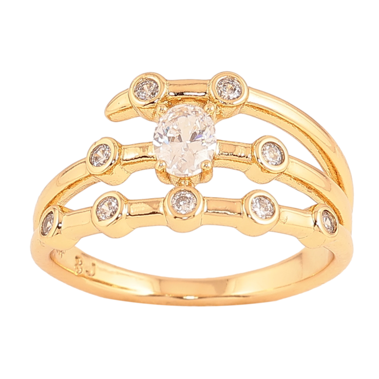Кольцо Xuping цвет Позолота 18K "Узор с кристаллами" фото №24 Кольцо Xuping цвет Позолота 18K "Узор с кристаллами" фото №24