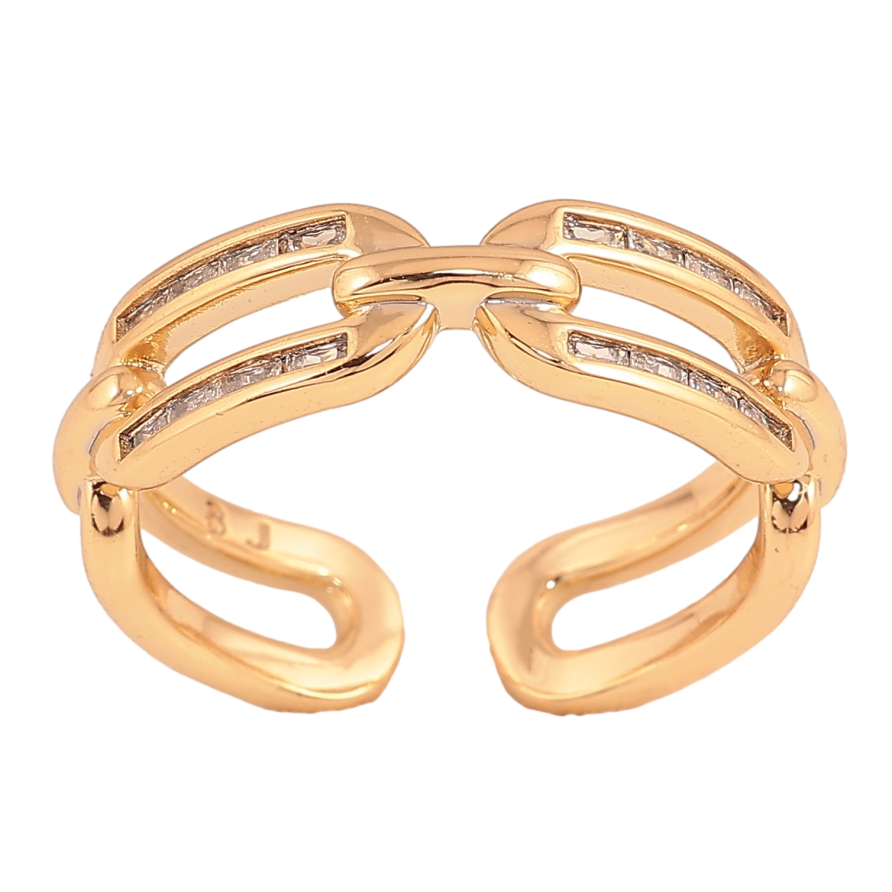 Кольцо Xuping цвет Позолота 18K "Узор с кристаллами" фото №1
