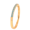 Каблучка Xuping колір Позолота 18K "Дорожка голубых кристаллов" фото №2 Каблучка Xuping колір Позолота 18K "Дорожка голубых кристаллов" фото №2