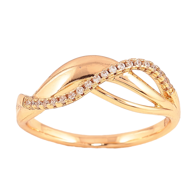 Кольцо Xuping цвет Позолота 18K "Узор с кристаллами" фото №3 Кольцо Xuping цвет Позолота 18K "Узор с кристаллами" фото №3