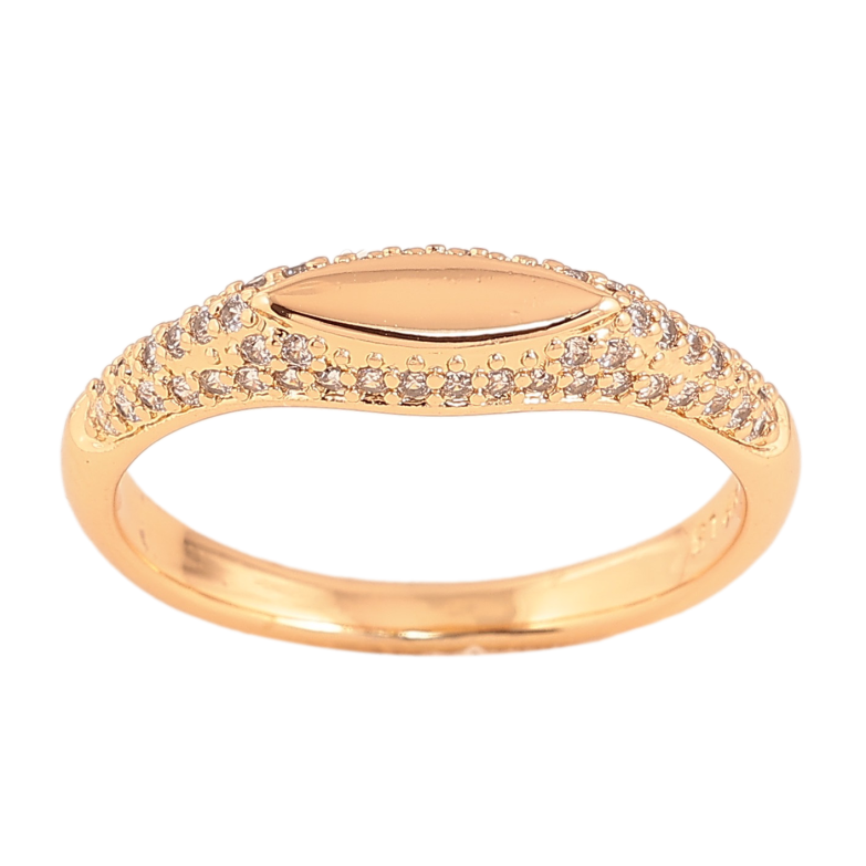 Каблучка Xuping колір Позолота 18K "Візерунок з кристалами" фото №3