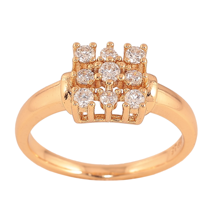 Кольцо Xuping цвет Позолота 18K "Узор с кристаллами" фото №5 Кольцо Xuping цвет Позолота 18K "Узор с кристаллами" фото №5