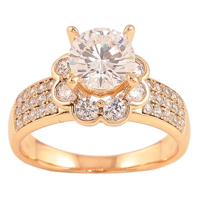 Каблучка Xuping колір Позолота 18K "Квітка з кристалами" фото №18 Каблучка Xuping колір Позолота 18K "Квітка з кристалами" фото №18