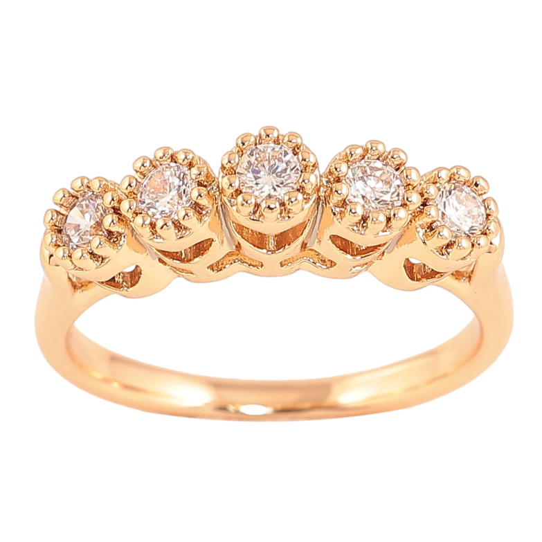 Кольцо Xuping цвет Позолота 18K "Узор с кристаллами" фото №1 Кольцо Xuping цвет Позолота 18K "Узор с кристаллами" фото №1