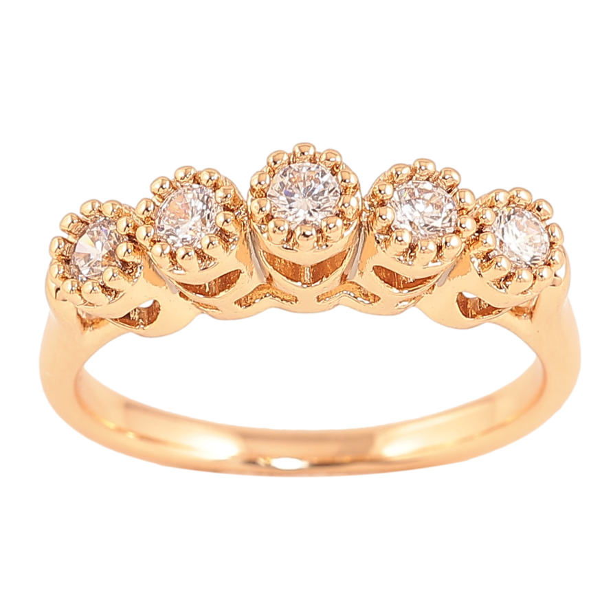 Кольцо Xuping цвет Позолота 18K "Узор с кристаллами" фото №1 Кольцо Xuping цвет Позолота 18K "Узор с кристаллами" фото №1