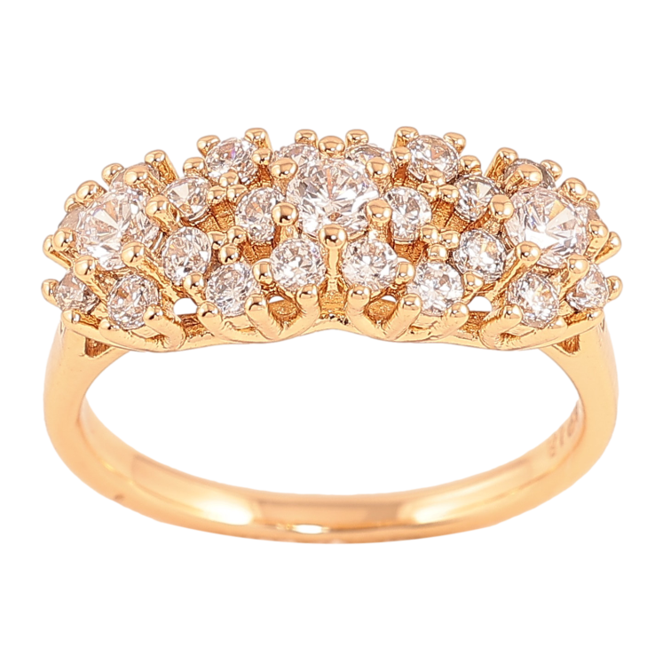 Кольцо Xuping цвет Позолота 18K "Узор с кристаллами" фото №15 Кольцо Xuping цвет Позолота 18K "Узор с кристаллами" фото №15