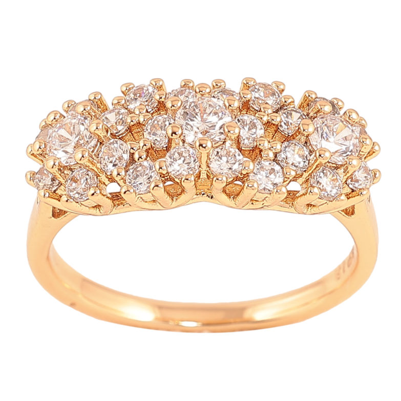 Каблучка Xuping колір Позолота 18K "Візерунок з кристалами" фото №22