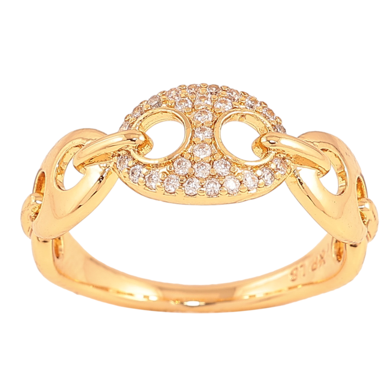 Каблучка Xuping колір Позолота 18K "Візерунок з кристалами" фото №18