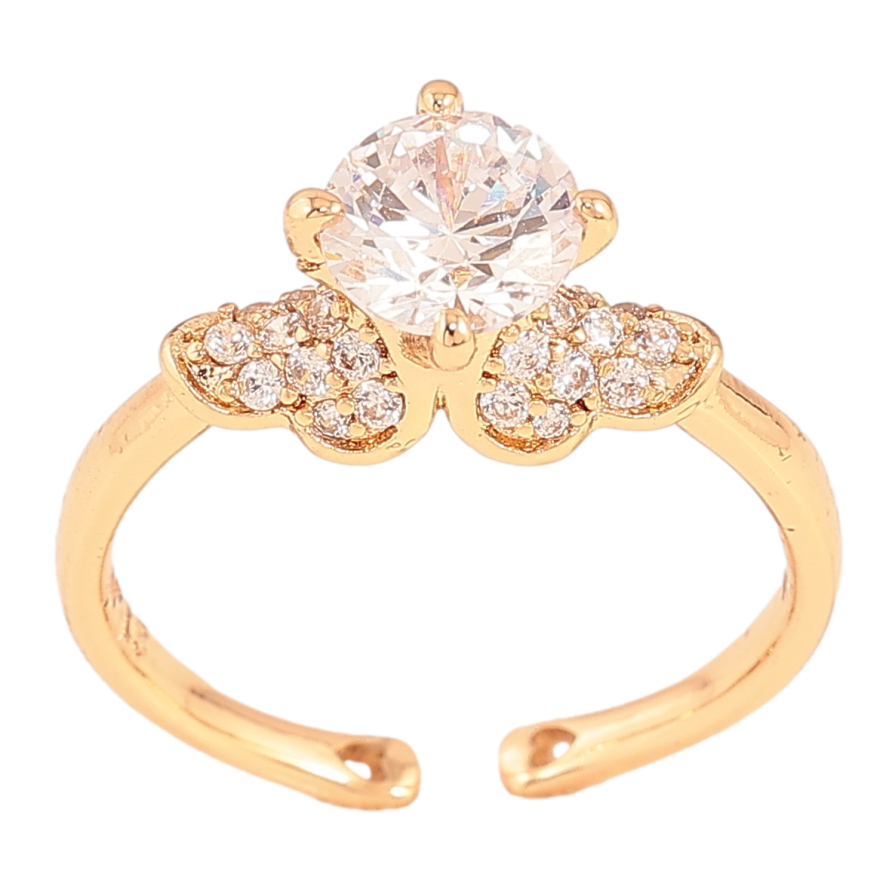 Кольцо Xuping цвет Позолота 18K "Узор с кристаллами" фото №1