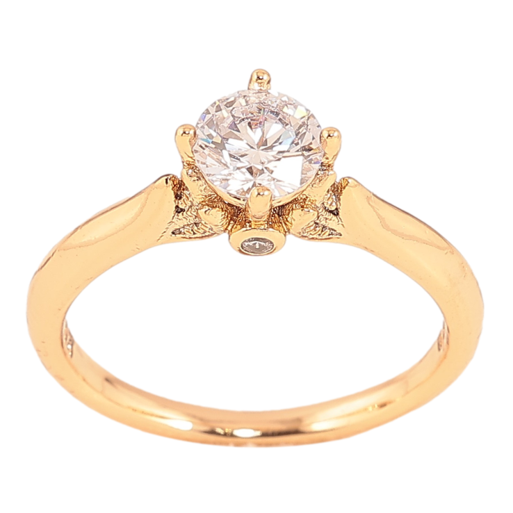 Кольцо Xuping цвет Позолота 18K "Узор с кристаллами" ø 6мм фото №7 Кольцо Xuping цвет Позолота 18K "Узор с кристаллами" ø 6мм фото №7