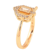 Кольцо Xuping цвет Позолота 18K "Узор с кристаллами" фото №2 Кольцо Xuping цвет Позолота 18K "Узор с кристаллами" фото №2