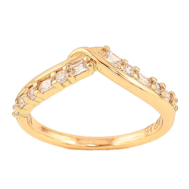 Кольцо Xuping цвет Позолота 18K "Узор с кристаллами" фото №3 Кольцо Xuping цвет Позолота 18K "Узор с кристаллами" фото №3