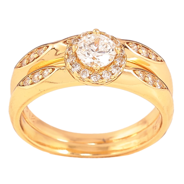 Кольцо Xuping цвет Позолота 18K "Двойное с узором кристаллами" фото №25 Кольцо Xuping цвет Позолота 18K "Двойное с узором кристаллами" фото №25
