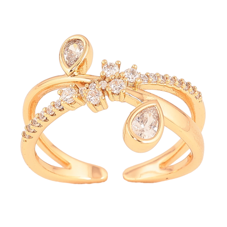 Кольцо Xuping цвет Позолота 18K "Узор с кристаллами" фото №23 Кольцо Xuping цвет Позолота 18K "Узор с кристаллами" фото №23