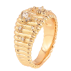 Кольцо Xuping цвет Позолота 18K "Узор с кристаллами" фото №2 Кольцо Xuping цвет Позолота 18K "Узор с кристаллами" фото №2