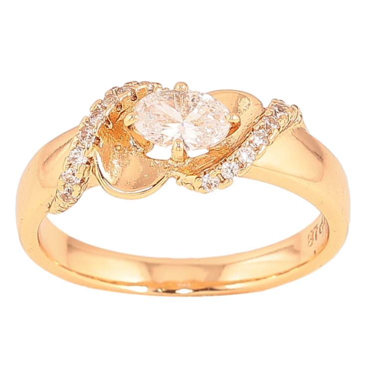 Кольцо Xuping цвет Позолота 18K "Узор с кристаллами" фото №21 Кольцо Xuping цвет Позолота 18K "Узор с кристаллами" фото №21