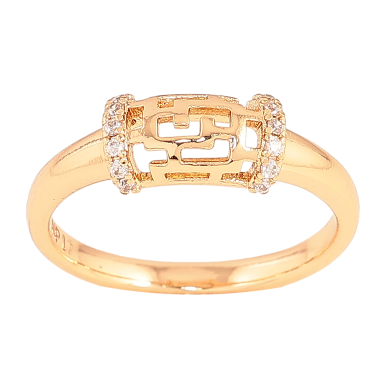Каблучка Xuping колір Позолота 18K "Візерунок з кристалами" фото №8 Каблучка Xuping колір Позолота 18K "Візерунок з кристалами" фото №8