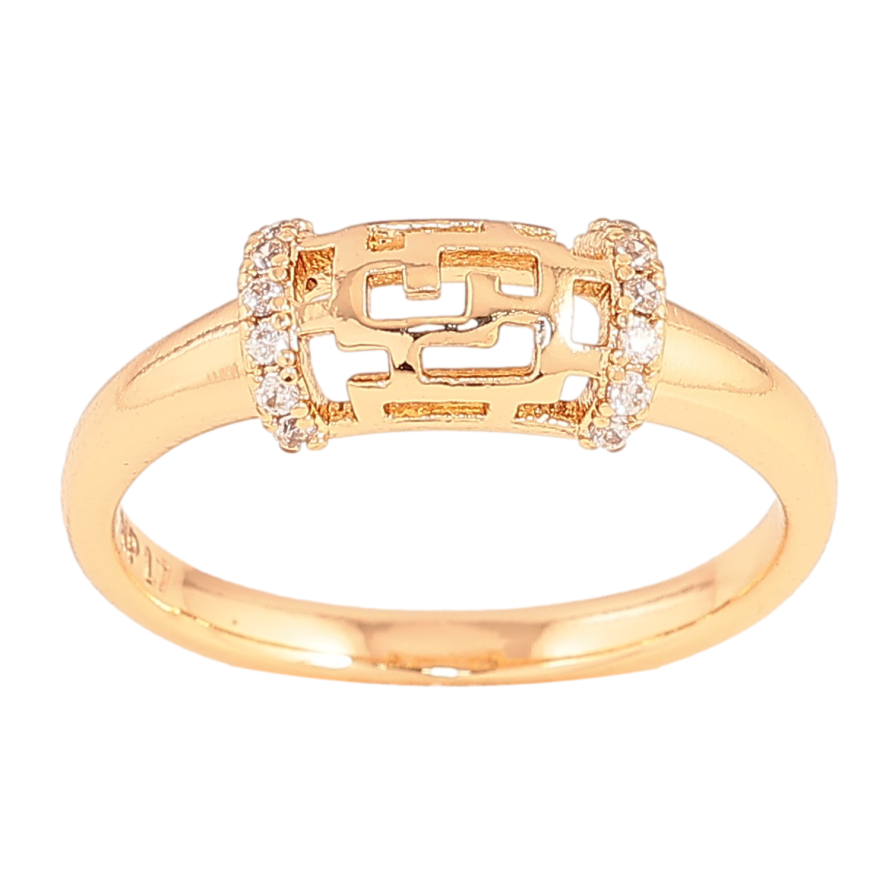 Кольцо Xuping цвет Позолота 18K "Узор с кристаллами" фото №1
