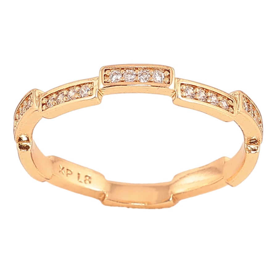 Кольцо Xuping цвет Позолота 18K "Узор с кристаллами" фото №1 Кольцо Xuping цвет Позолота 18K "Узор с кристаллами" фото №1