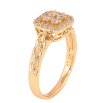 Кольцо Xuping цвет Позолота 18K "Узор с кристаллами" фото №2 Кольцо Xuping цвет Позолота 18K "Узор с кристаллами" фото №2