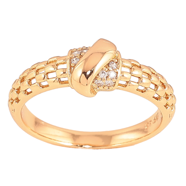 Кольцо Xuping цвет Позолота 18K "Узор с кристаллами" фото №7 Кольцо Xuping цвет Позолота 18K "Узор с кристаллами" фото №7