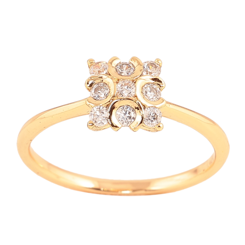 Каблучка Xuping колір Позолота 18K "Візерунок з кристалами" фото №5 Каблучка Xuping колір Позолота 18K "Візерунок з кристалами" фото №5