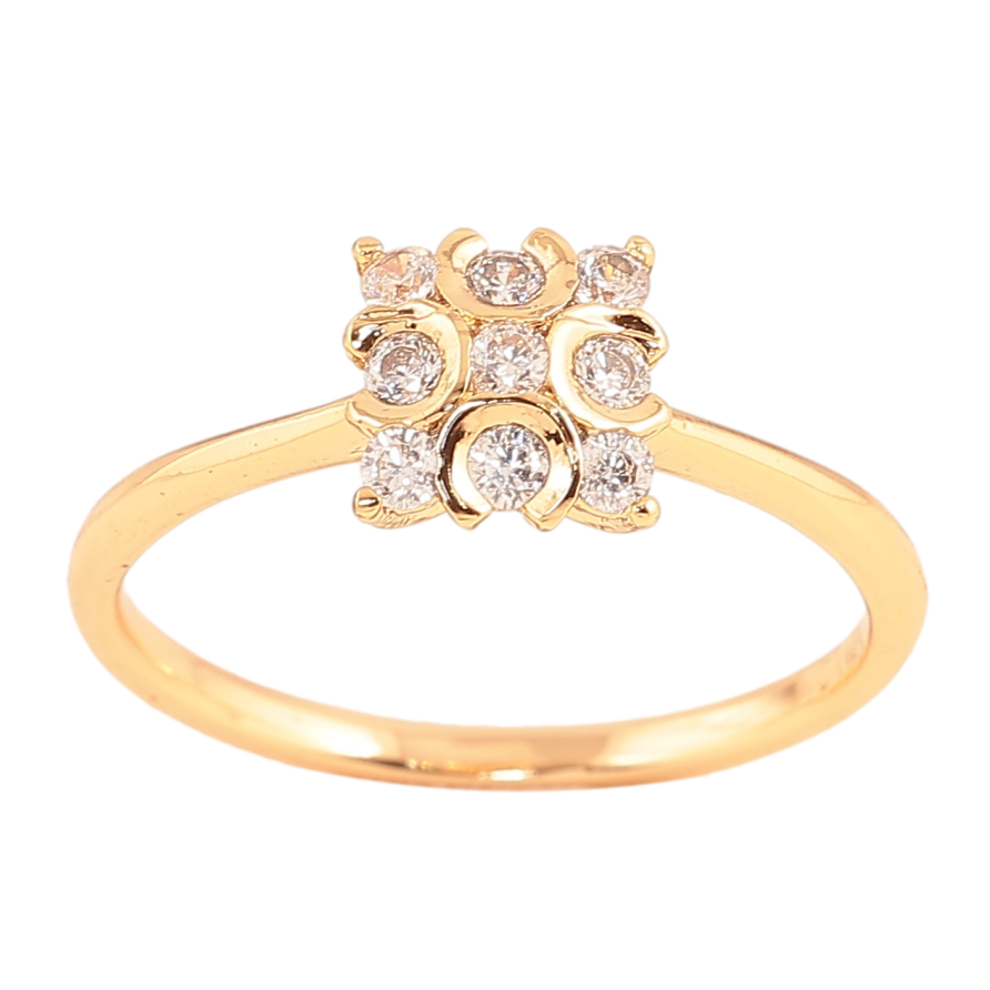 Кольцо Xuping цвет Позолота 18K "Узор с кристаллами" фото №1 Кольцо Xuping цвет Позолота 18K "Узор с кристаллами" фото №1