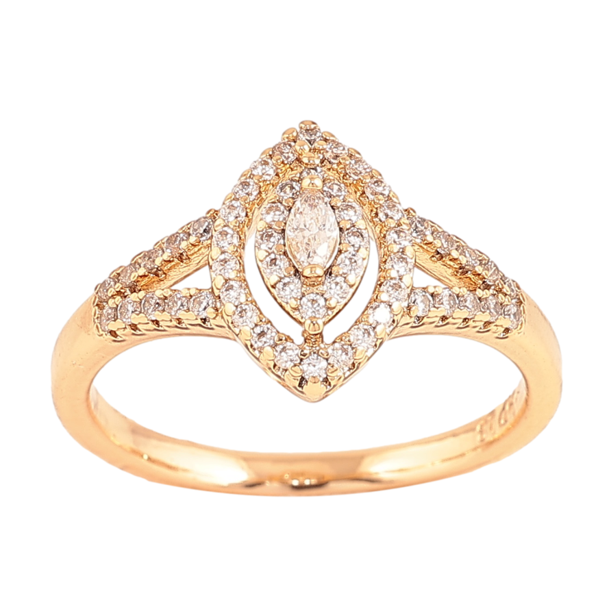 Кольцо Xuping цвет Позолота 18K "Узор с кристаллами" фото №1 Кольцо Xuping цвет Позолота 18K "Узор с кристаллами" фото №1