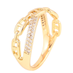 Кольцо Xuping цвет Позолота 18K "Узор цепочка с кристаллами" фото №2 Кольцо Xuping цвет Позолота 18K "Узор цепочка с кристаллами" фото №2