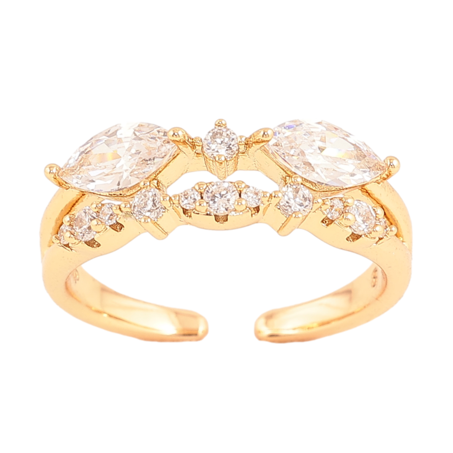Кольцо Xuping цвет Позолота 18K "Узор с кристаллами" фото №1 Кольцо Xuping цвет Позолота 18K "Узор с кристаллами" фото №1