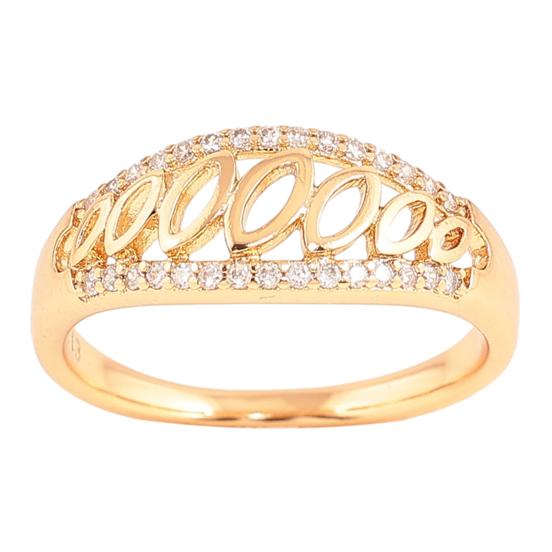 Каблучка Xuping колір Позолота 18K "Візерунок з кристалами" фото №13 Каблучка Xuping колір Позолота 18K "Візерунок з кристалами" фото №13