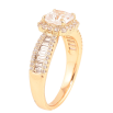 Кольцо Xuping цвет Позолота 18K "Узор с инкрустацией кристаллами" фото №2 Кольцо Xuping цвет Позолота 18K "Узор с инкрустацией кристаллами" фото №2