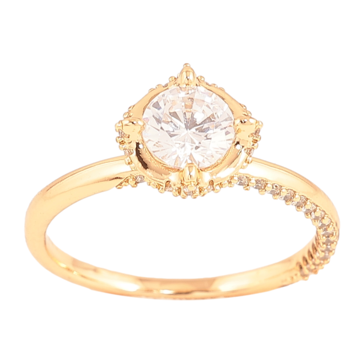 Каблучка Xuping колір Позолота 18K "Кристал у декоративній оправі" фото №17 Каблучка Xuping колір Позолота 18K "Кристал у декоративній оправі" фото №17