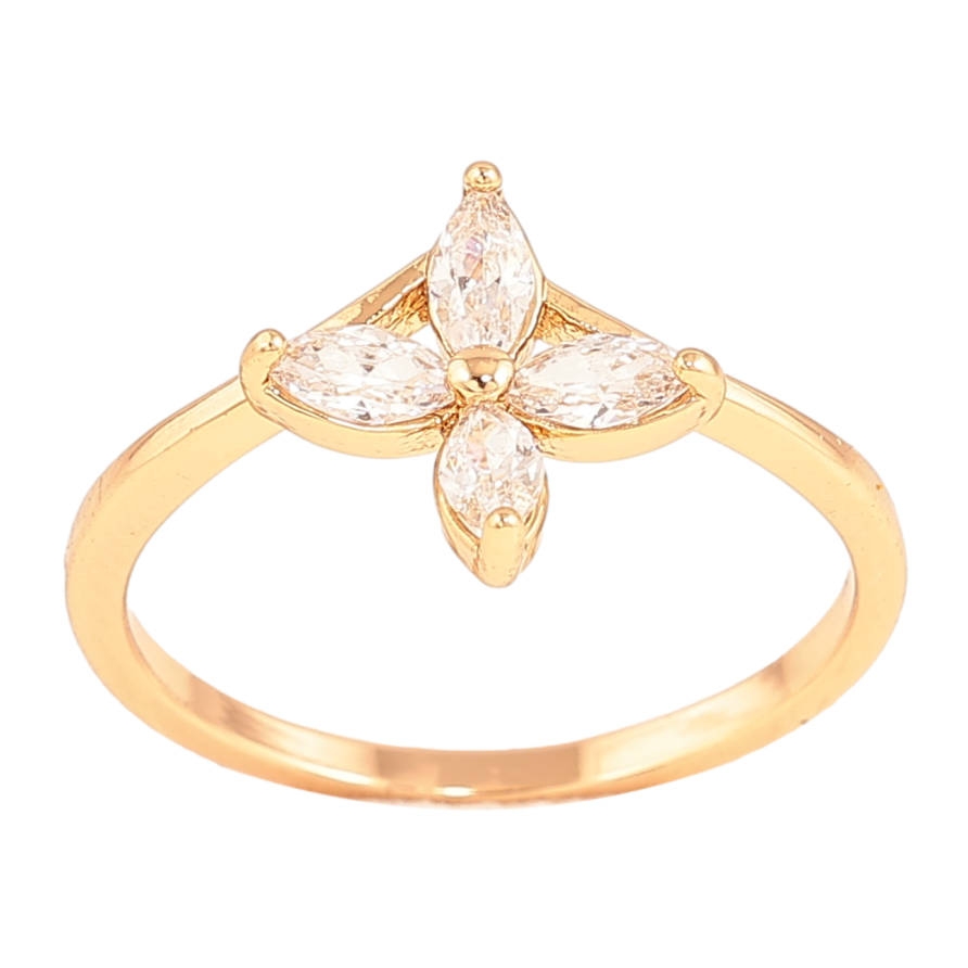 Кольцо Xuping цвет Позолота 18K "Кристальный цветок" фото №1 Кольцо Xuping цвет Позолота 18K "Кристальный цветок" фото №1