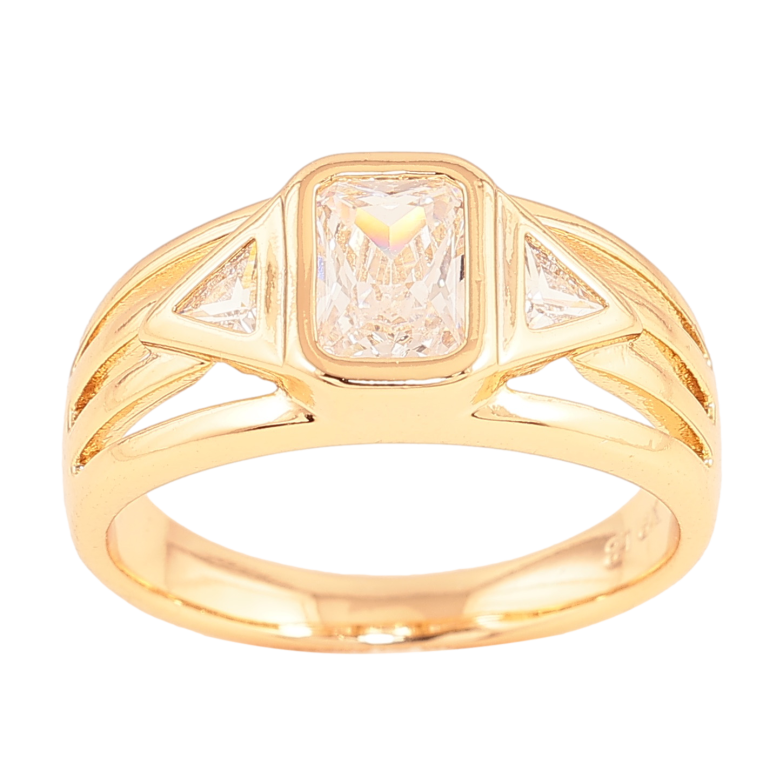 Каблучка Xuping колір Позолота 18K "Візерунок з кристалами" фото №6 Каблучка Xuping колір Позолота 18K "Візерунок з кристалами" фото №6