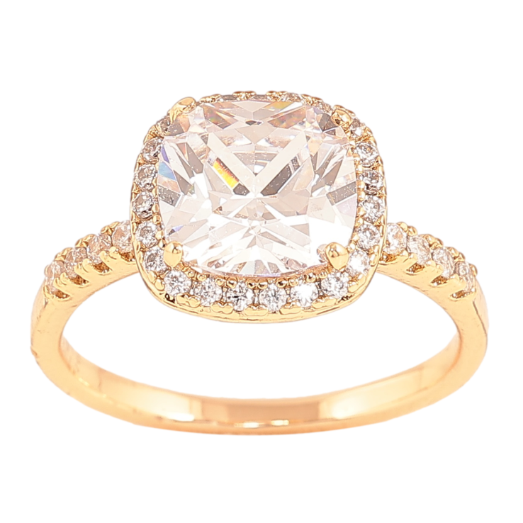 Каблучка Xuping колір Позолота 18K "Візерунок з кристалами" фото №10 Каблучка Xuping колір Позолота 18K "Візерунок з кристалами" фото №10