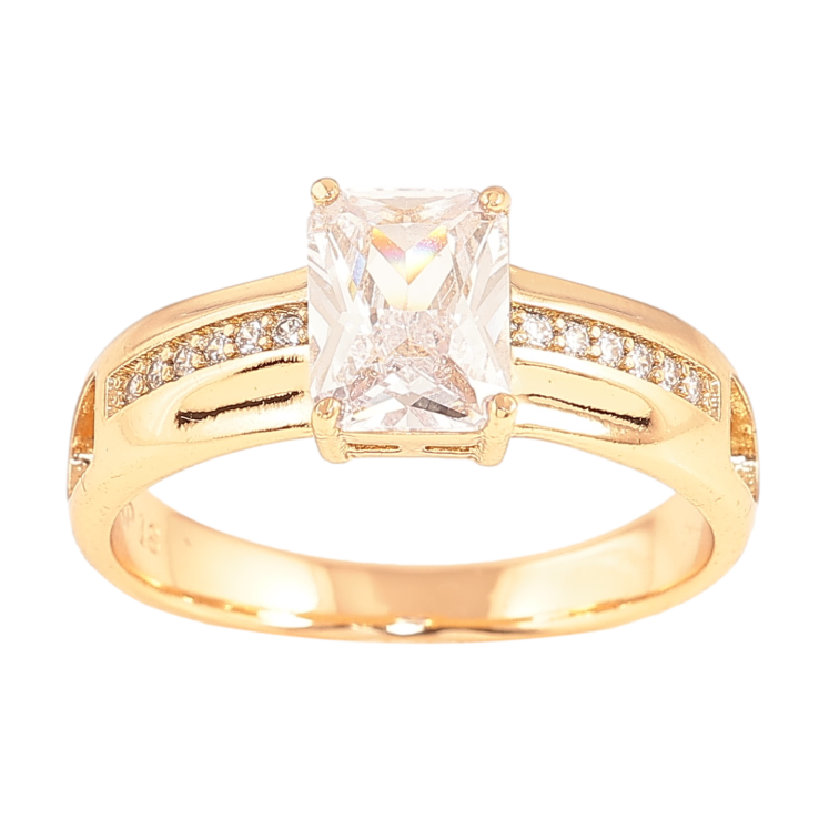 Каблучка Xuping колір Позолота 18K "Візерунок з кристалами" фото №4 Каблучка Xuping колір Позолота 18K "Візерунок з кристалами" фото №4