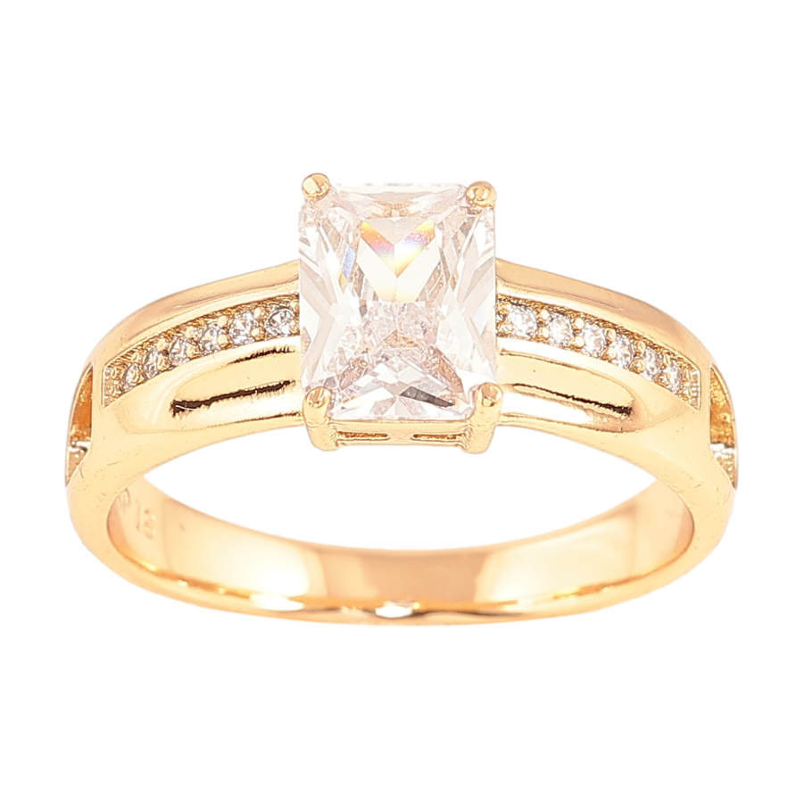Кольцо Xuping цвет Позолота 18K "Узор с кристаллами" фото №1 Кольцо Xuping цвет Позолота 18K "Узор с кристаллами" фото №1